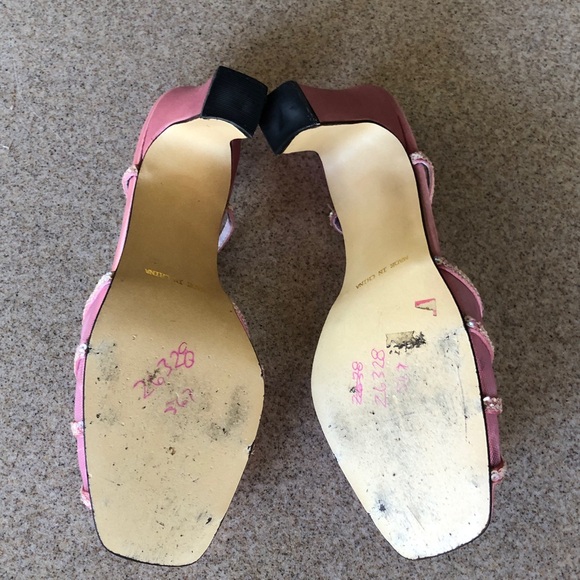 Apostrophe Pink Strappy Heels - Picture 6 of 7